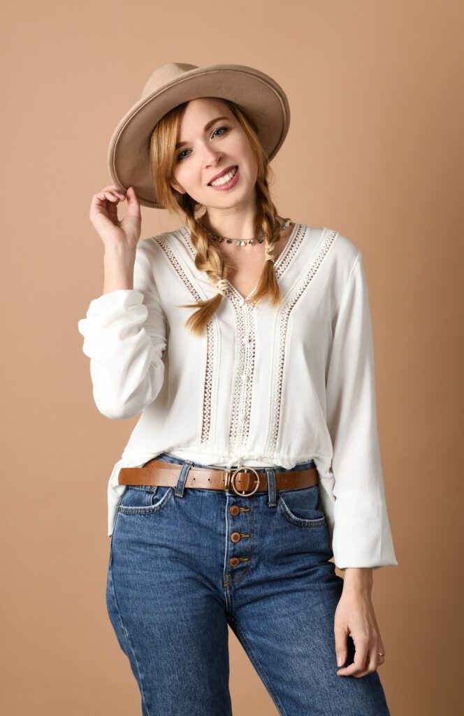 Female portrait in boho style